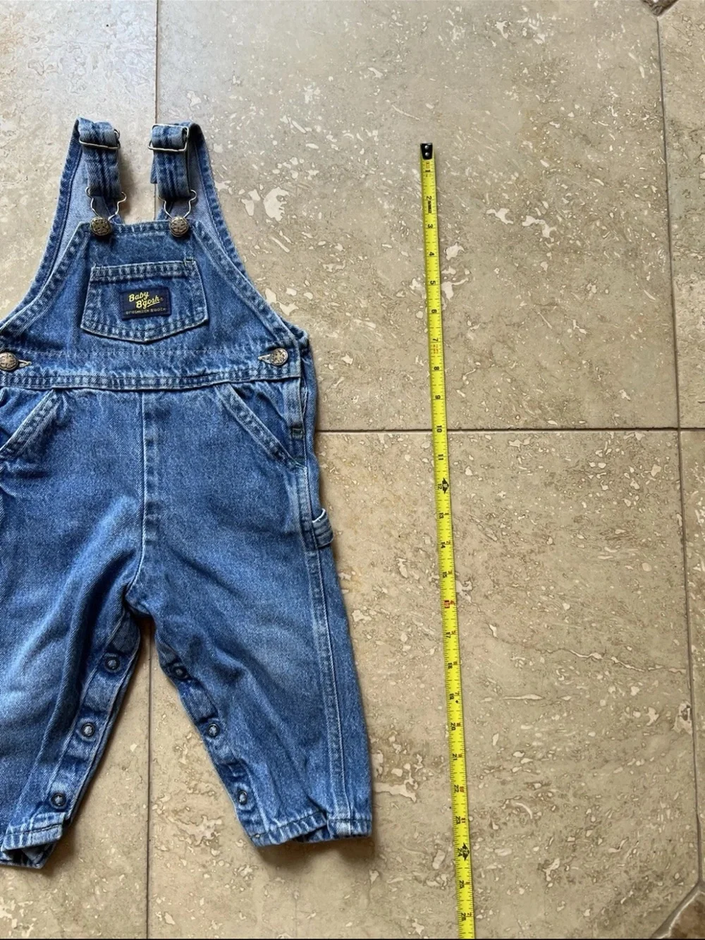 VTG OshKosh Bgosh Vestback Overalls Dark Wash 18M Made in USA
